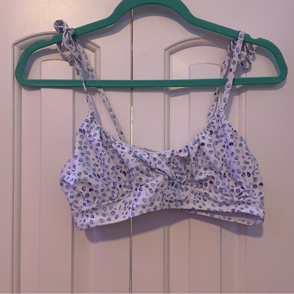 SHEIN floral swim top